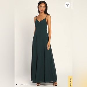 Lulus Meteoric rise Emerald Green Maxi Dress